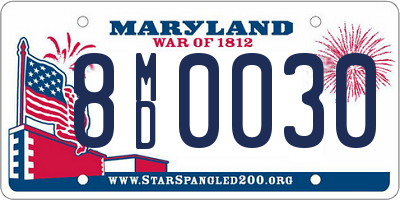 MD license plate 8MD0030