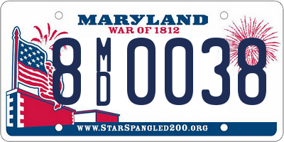 MD license plate 8MD0038