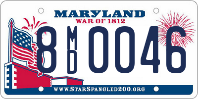 MD license plate 8MD0046