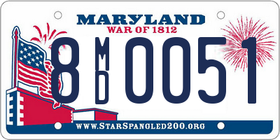 MD license plate 8MD0051