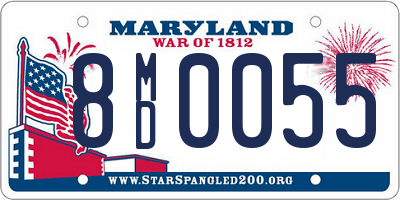 MD license plate 8MD0055