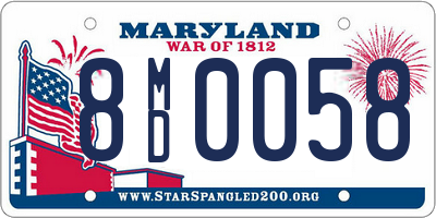 MD license plate 8MD0058