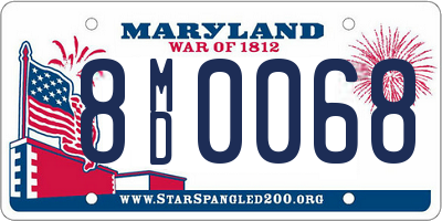 MD license plate 8MD0068