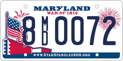 MD license plate 8MD0072