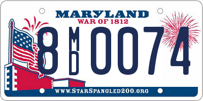 MD license plate 8MD0074