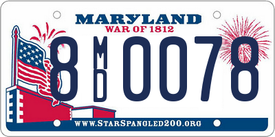 MD license plate 8MD0078