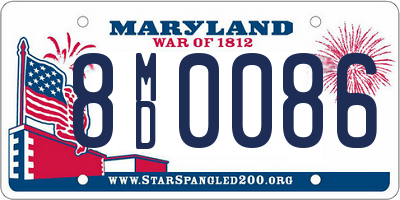 MD license plate 8MD0086