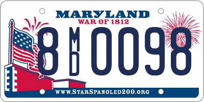 MD license plate 8MD0098