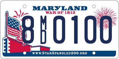 MD license plate 8MD0100