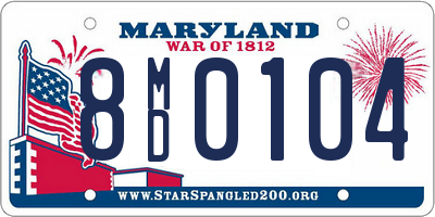 MD license plate 8MD0104