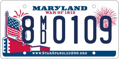 MD license plate 8MD0109