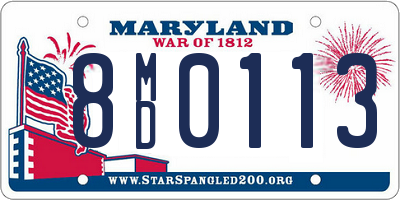 MD license plate 8MD0113