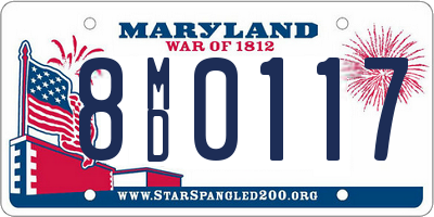 MD license plate 8MD0117