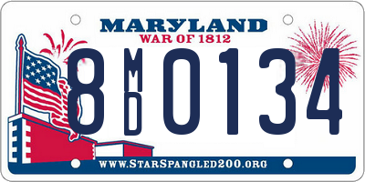 MD license plate 8MD0134