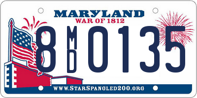 MD license plate 8MD0135