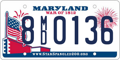 MD license plate 8MD0136