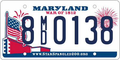 MD license plate 8MD0138