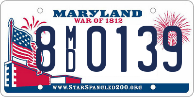 MD license plate 8MD0139