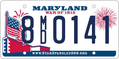 MD license plate 8MD0141