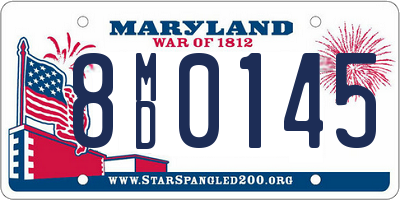 MD license plate 8MD0145