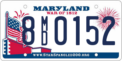 MD license plate 8MD0152