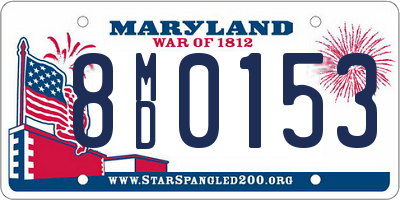 MD license plate 8MD0153