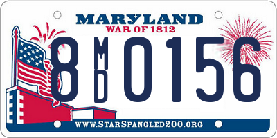 MD license plate 8MD0156