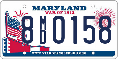 MD license plate 8MD0158