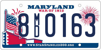 MD license plate 8MD0163