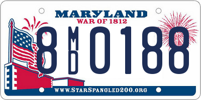 MD license plate 8MD0188