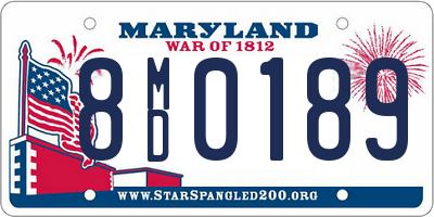 MD license plate 8MD0189