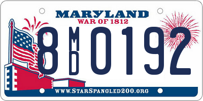 MD license plate 8MD0192