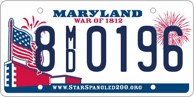 MD license plate 8MD0196