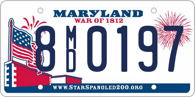 MD license plate 8MD0197