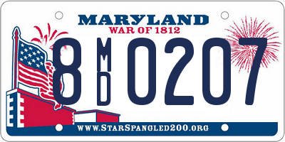 MD license plate 8MD0207