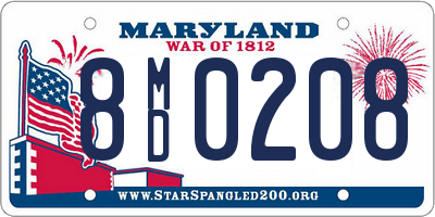 MD license plate 8MD0208