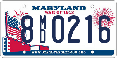 MD license plate 8MD0216