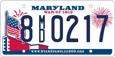 MD license plate 8MD0217