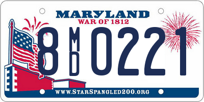 MD license plate 8MD0221