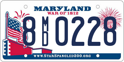 MD license plate 8MD0228