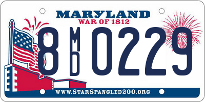 MD license plate 8MD0229