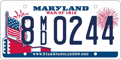 MD license plate 8MD0244