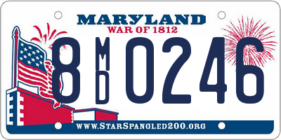 MD license plate 8MD0246