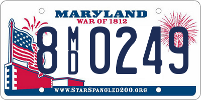 MD license plate 8MD0249
