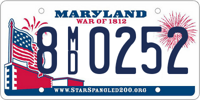 MD license plate 8MD0252