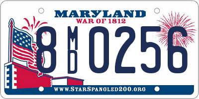 MD license plate 8MD0256