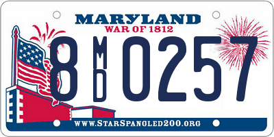 MD license plate 8MD0257