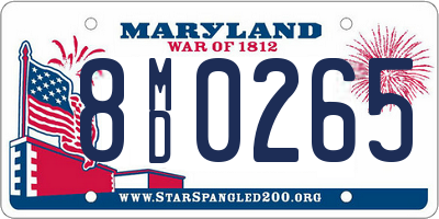 MD license plate 8MD0265