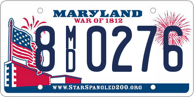 MD license plate 8MD0276