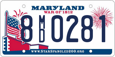 MD license plate 8MD0281